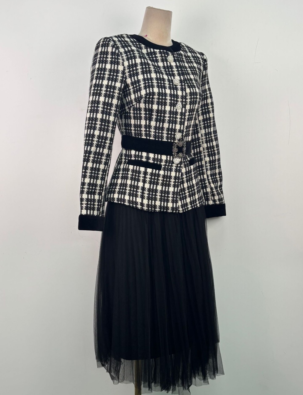 Temperament skirt autumn and winter tops 2pcs set
