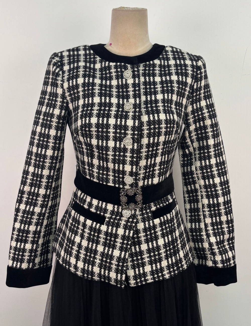Temperament skirt autumn and winter tops 2pcs set