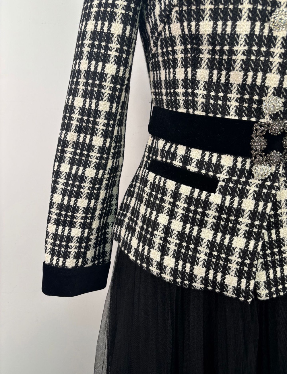 Temperament skirt autumn and winter tops 2pcs set