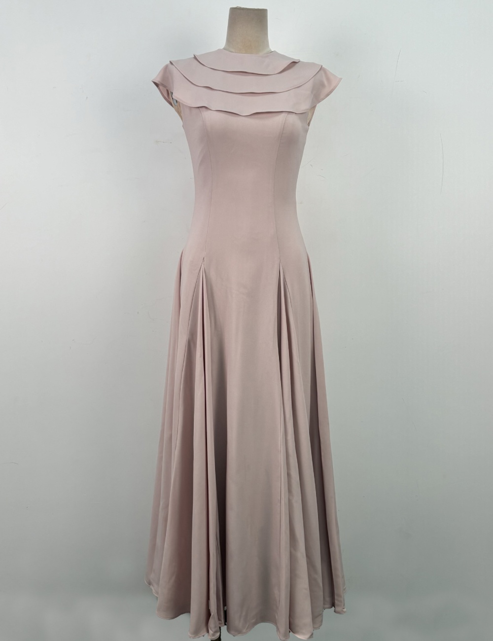 Slim lotus leaf edges long dress ladies niche dress