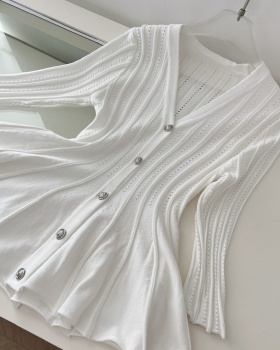 Temperament short sleeve all-match single-breasted tops