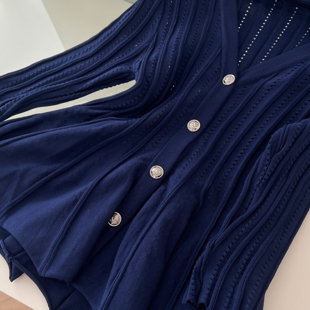 Temperament short sleeve all-match single-breasted tops