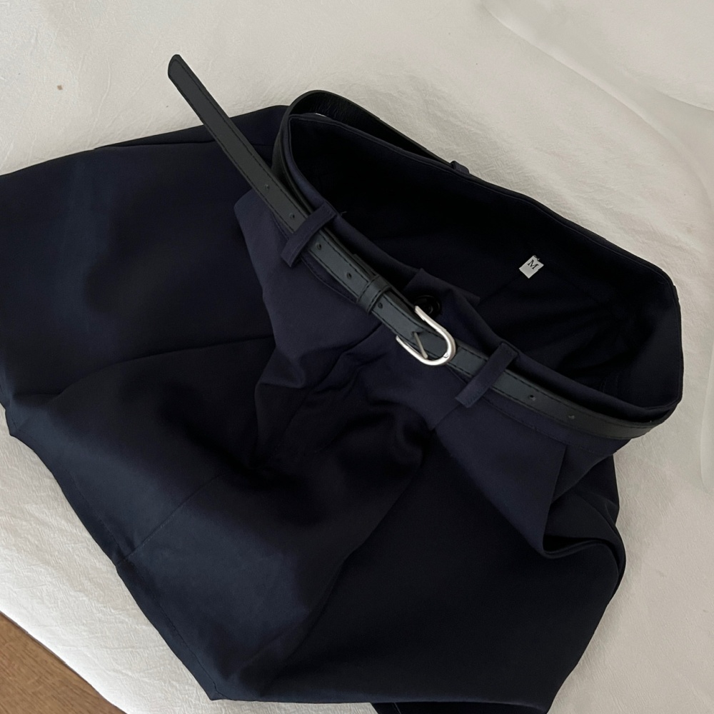 Long sleeve navy style skirt stripe T-shirt a set