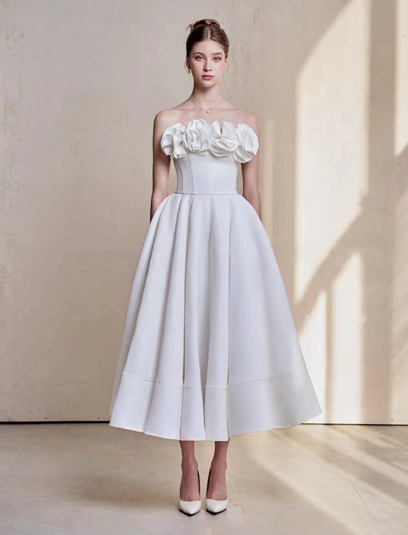 Pinched waist temperament dress sling elegant long dress