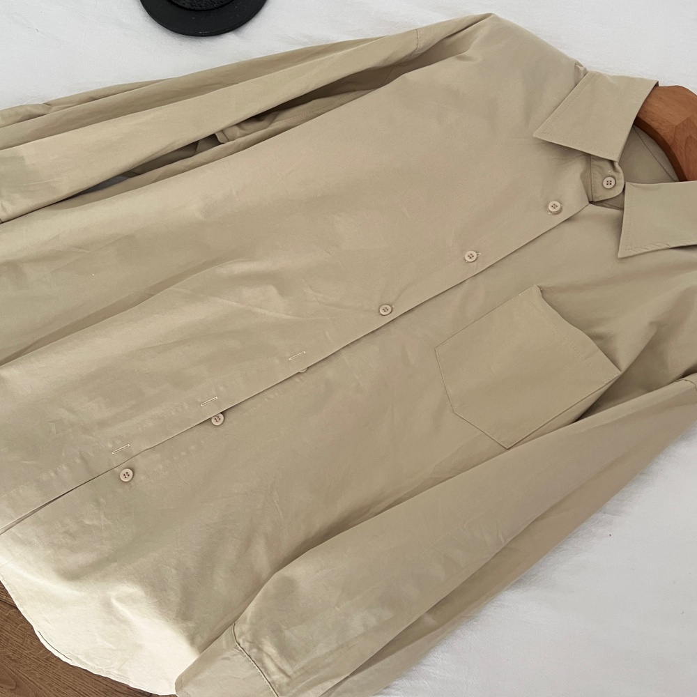 Autumn high waist short skirt pocket shirt 2pcs set