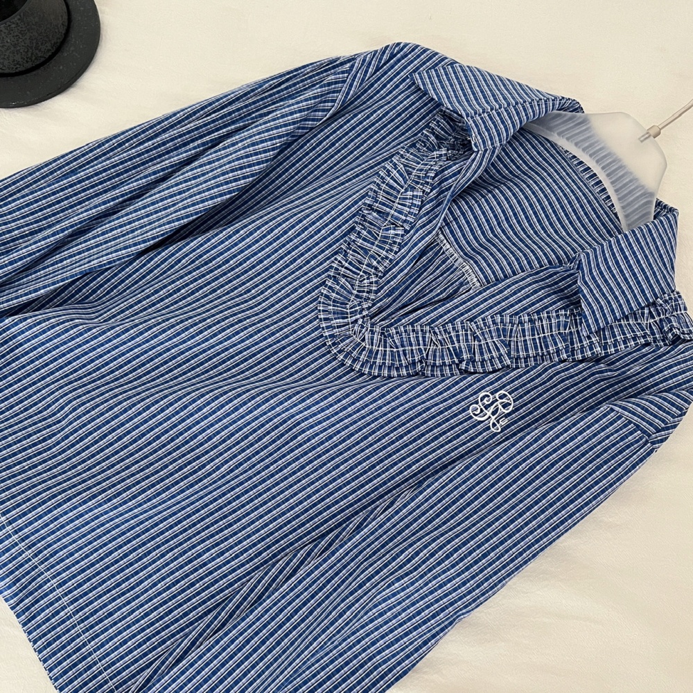 All-match spring and summer long sleeve slim shirt for women