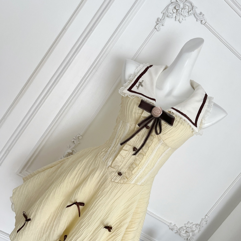 Summer splice sleeveless college lace slim dress