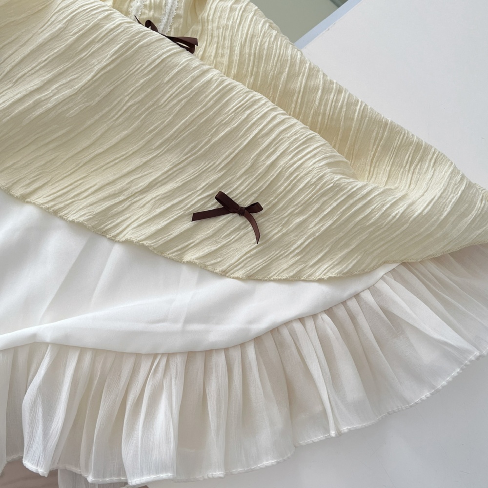 Summer splice sleeveless college lace slim dress