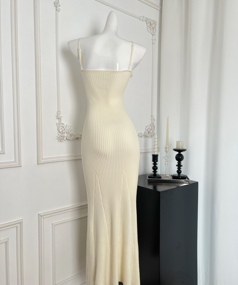Mohair lace dress splice sling shawl a set