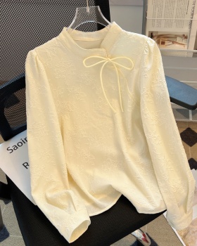 Chiffon lotus leaf edges tops temperament shirt