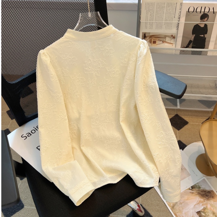 Chiffon lotus leaf edges tops temperament shirt