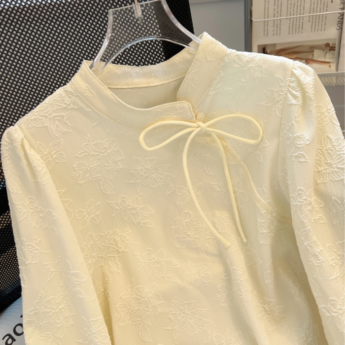 Chiffon lotus leaf edges tops temperament shirt