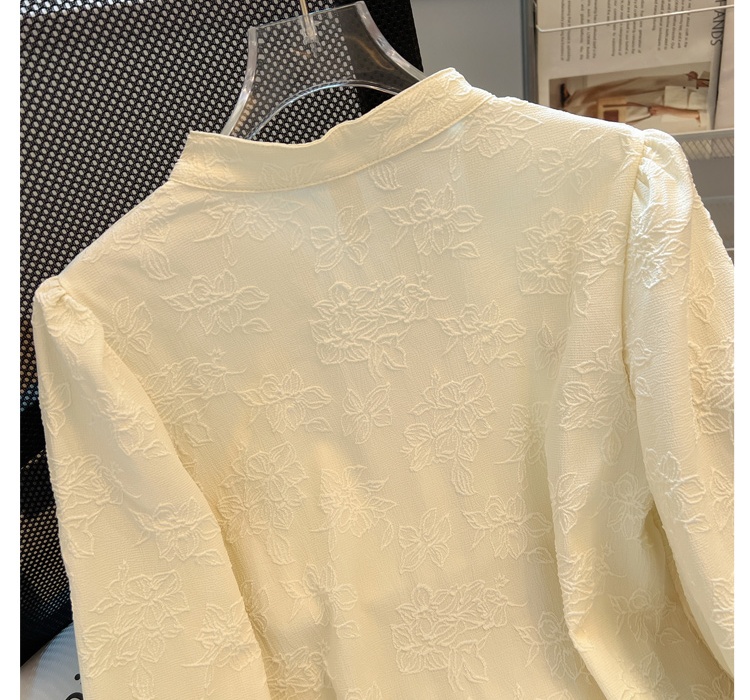Chiffon lotus leaf edges tops temperament shirt