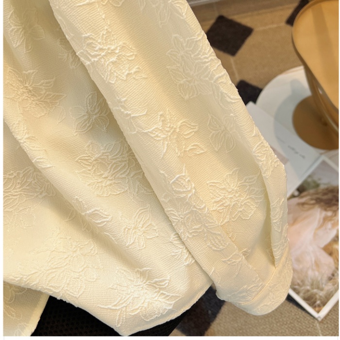 Chiffon lotus leaf edges tops temperament shirt