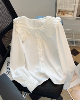 Doll collar all-match chiffon shirt for women