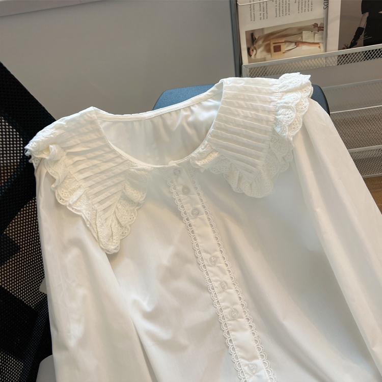 Doll collar all-match chiffon shirt for women