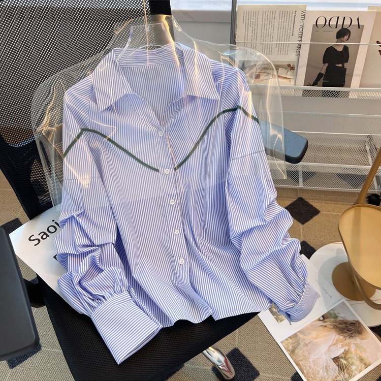 All-match autumn tops fashion Western style shirt for women
