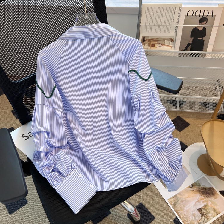 All-match autumn tops fashion Western style shirt for women