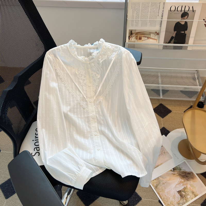 Autumn shirt lace small shirt for women
