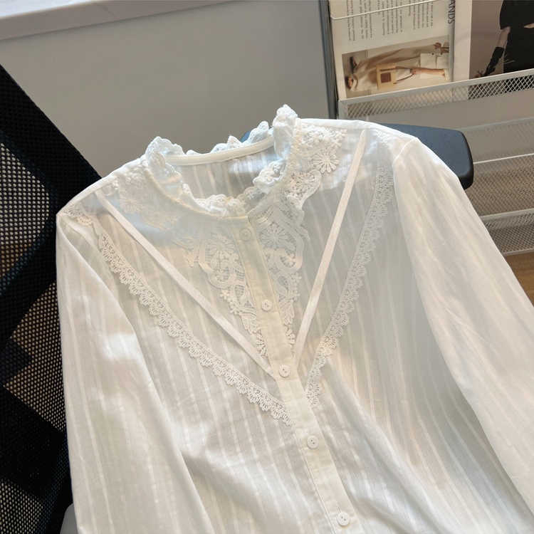 Autumn shirt lace small shirt for women