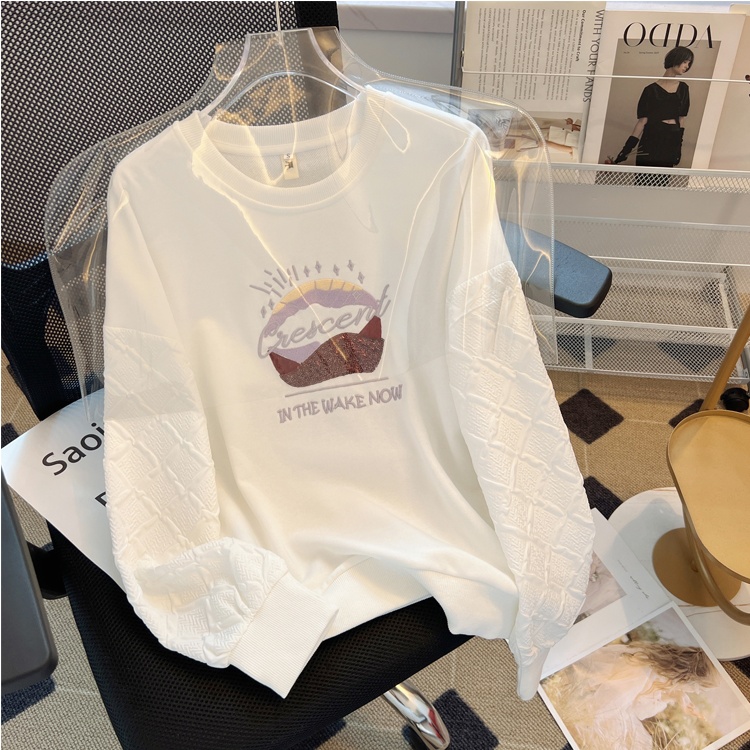 Long sleeve autumn coat embroidery printing hoodie for women