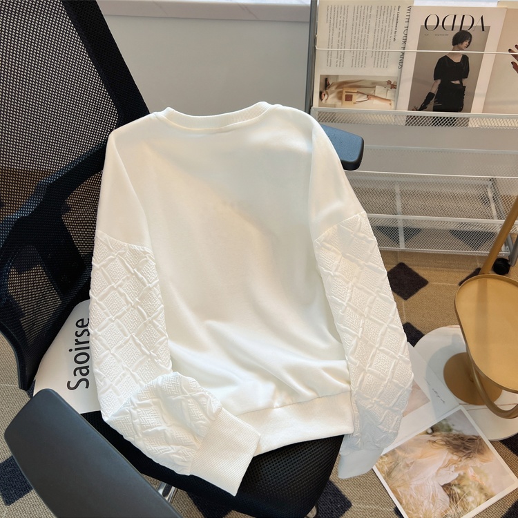 Long sleeve autumn coat embroidery printing hoodie for women