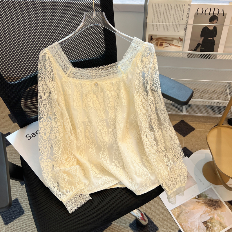 Autumn small shirt France style tops for women