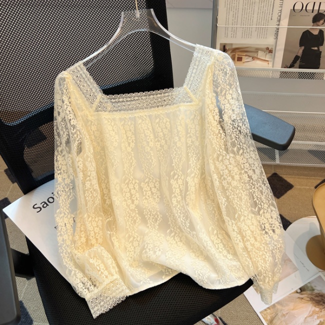 Autumn small shirt France style tops for women