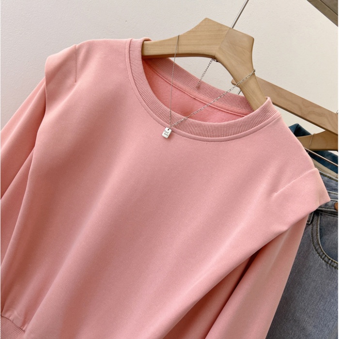 Irregular long sleeve T-shirt autumn Casual hoodie