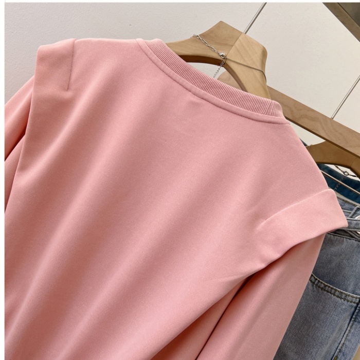 Irregular long sleeve T-shirt autumn Casual hoodie