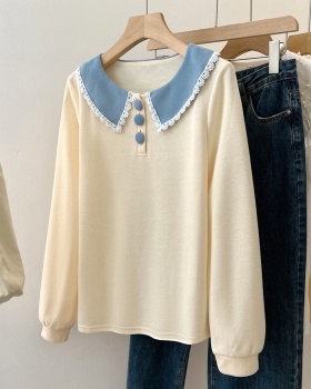 Doll collar fashion tops temperament hoodie for women