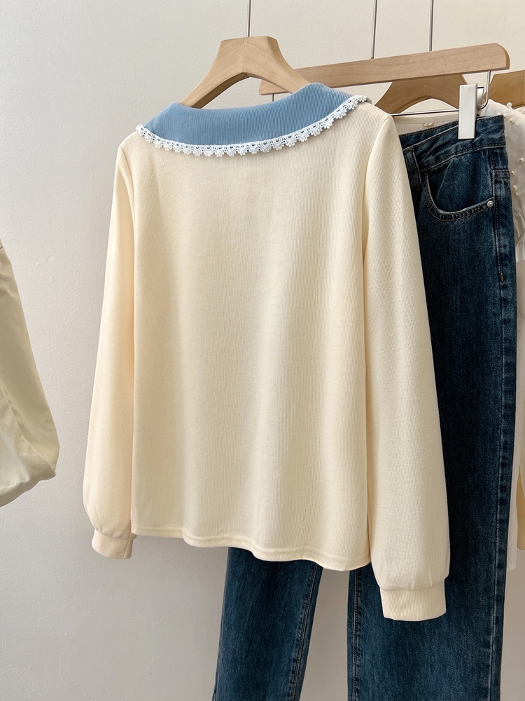 Doll collar fashion tops temperament hoodie for women