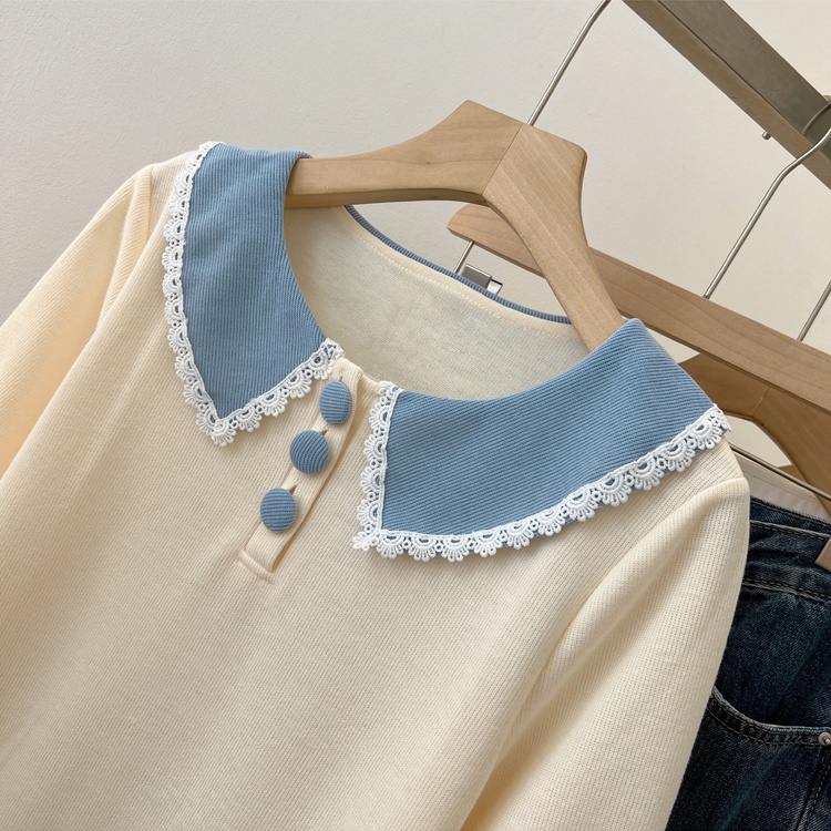 Doll collar fashion tops temperament hoodie for women