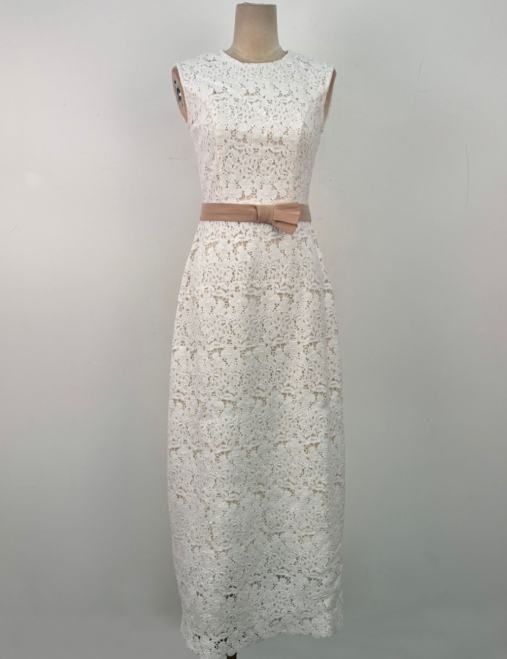 Niche temperament retro dress lace crochet long dress