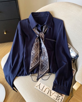 Commuting autumn loose collar long sleeve shirt for women