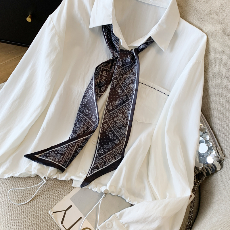 Commuting autumn loose collar long sleeve shirt for women