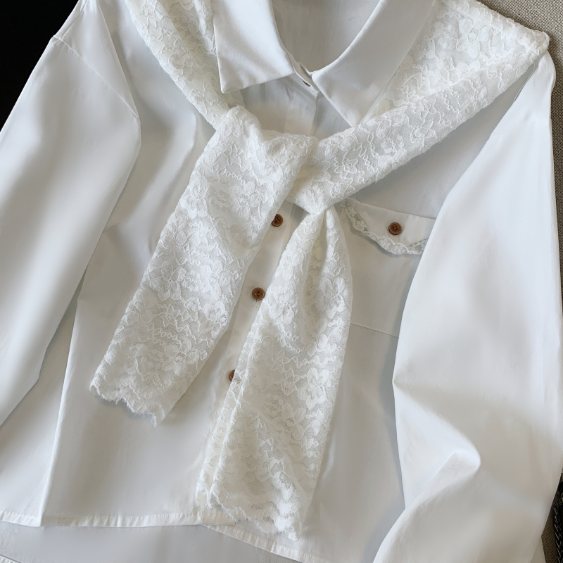 Long sleeve tender shirt generous autumn shawl 2pcs set