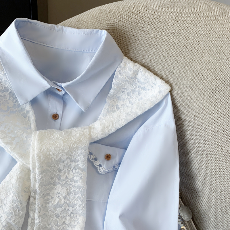 Long sleeve tender shirt generous autumn shawl 2pcs set