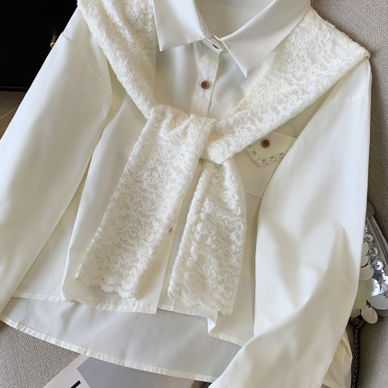 Long sleeve tender shirt generous autumn shawl 2pcs set