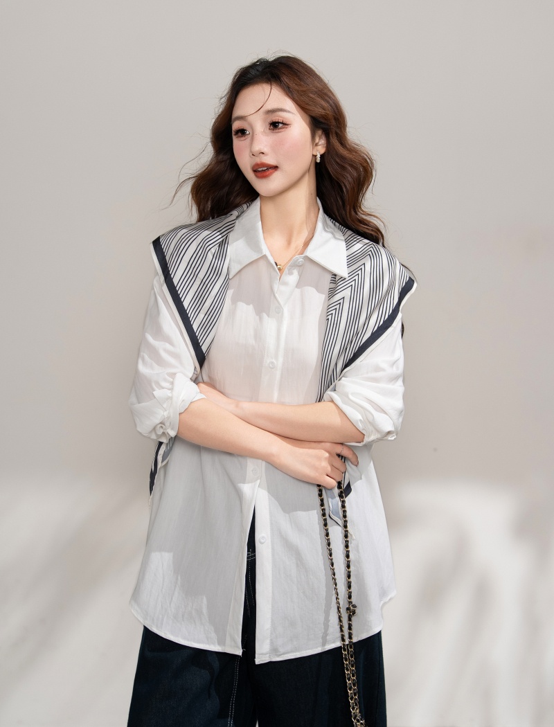 Slim long sleeve Casual tops loose fashion shirt for women