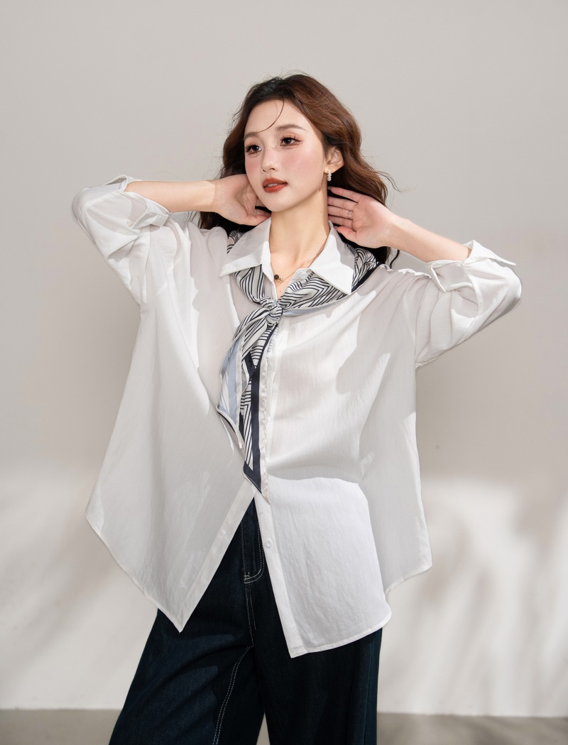 Slim long sleeve Casual tops loose fashion shirt for women