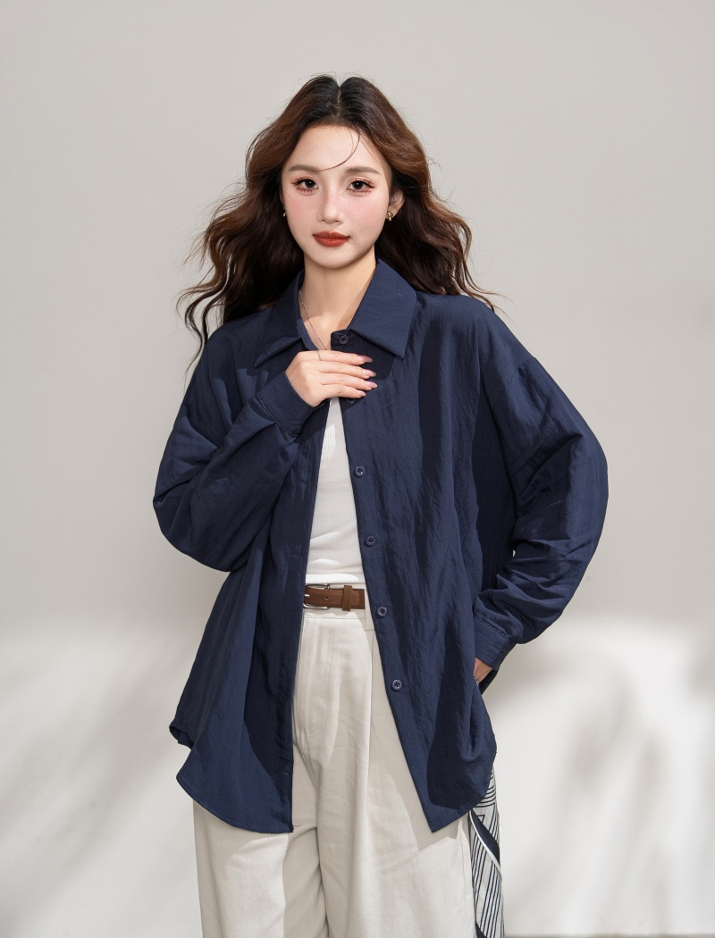 Slim long sleeve Casual tops loose fashion shirt for women