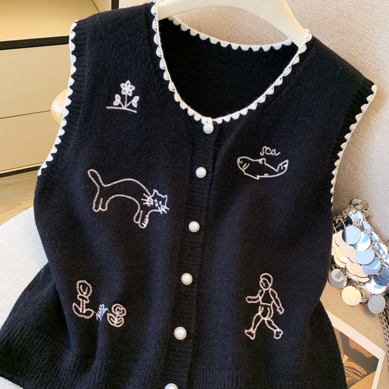 Cartoon lovely waistcoat temperament sweet vest for women