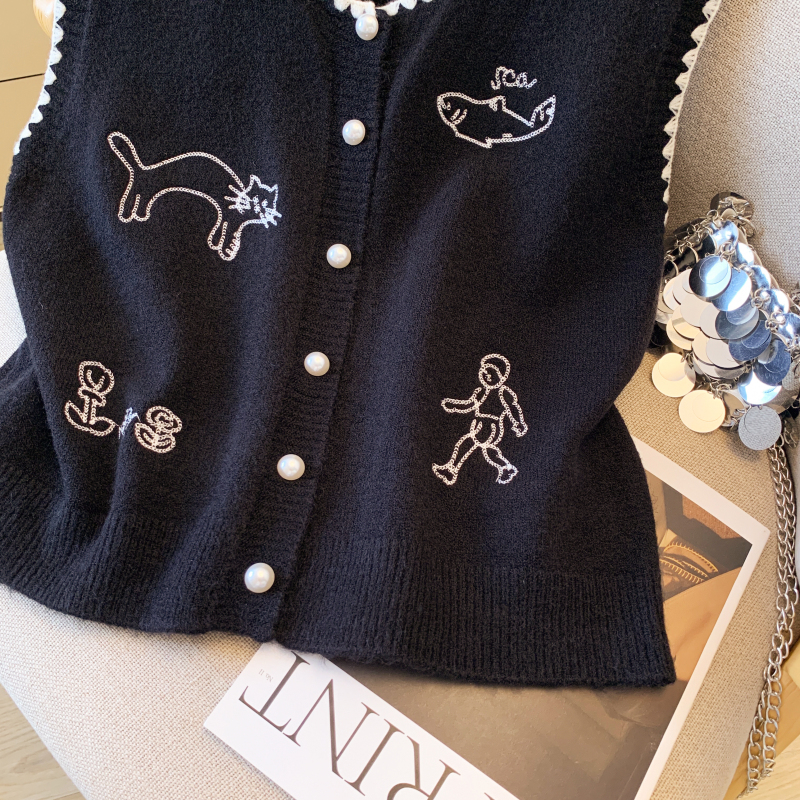 Cartoon lovely waistcoat temperament sweet vest for women