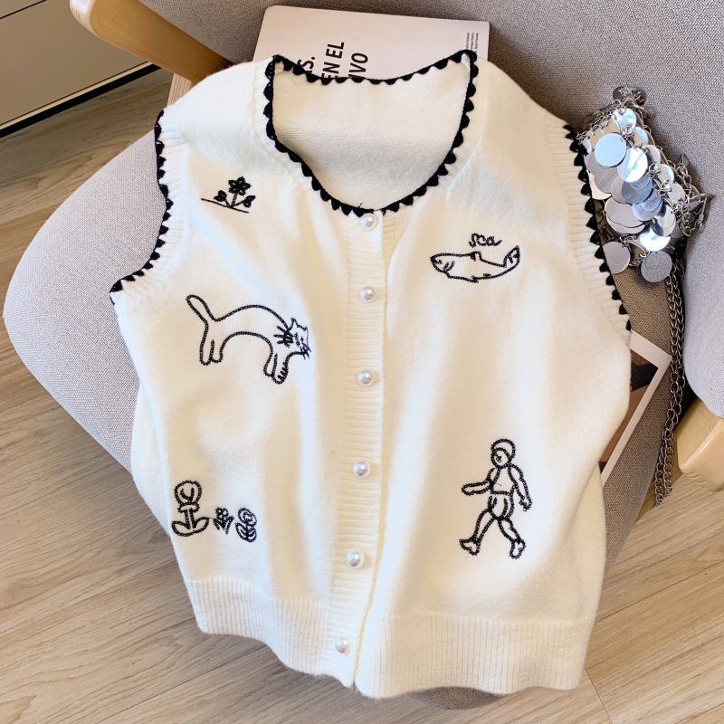Cartoon lovely waistcoat temperament sweet vest for women