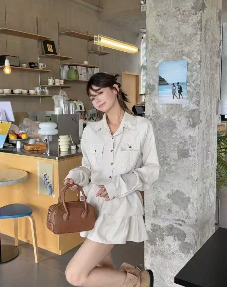 High waist shirt temperament work clothing 2pcs set