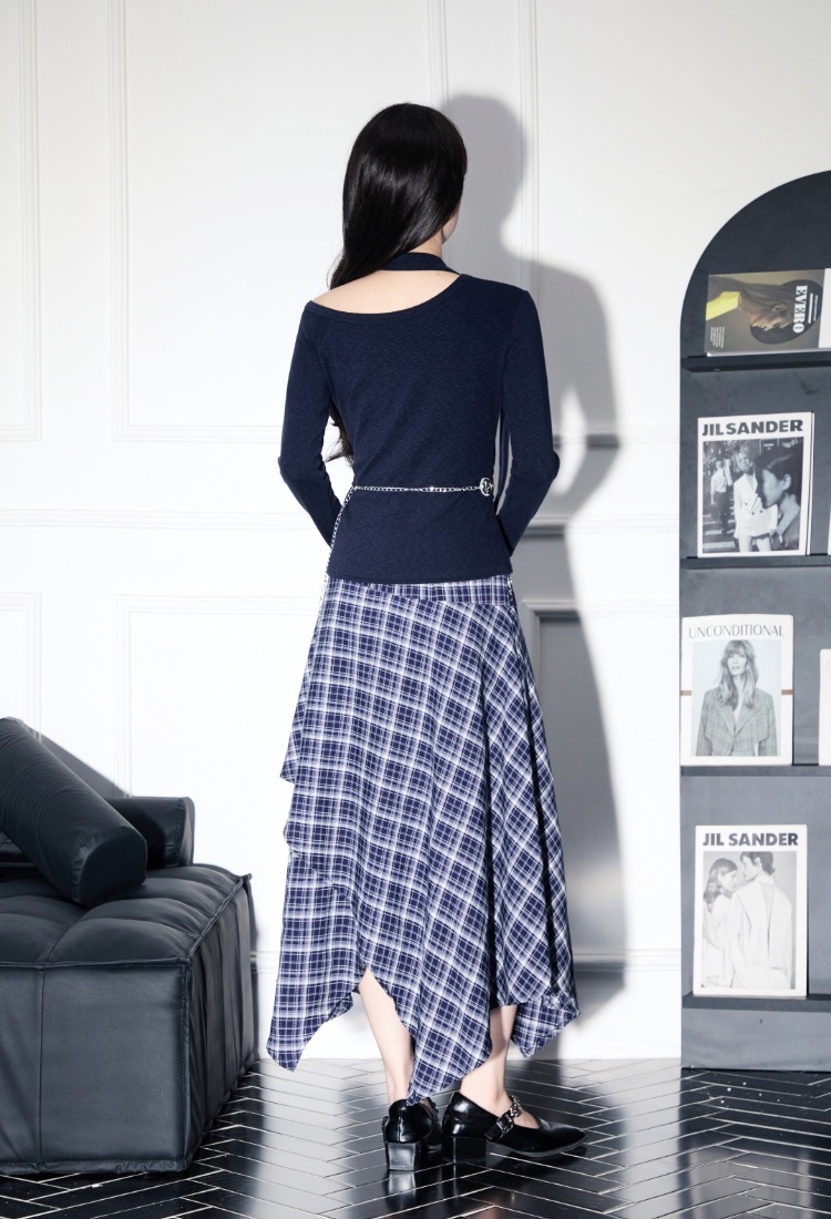 High waist streamer T-shirt strapless skirt 2pcs set for women