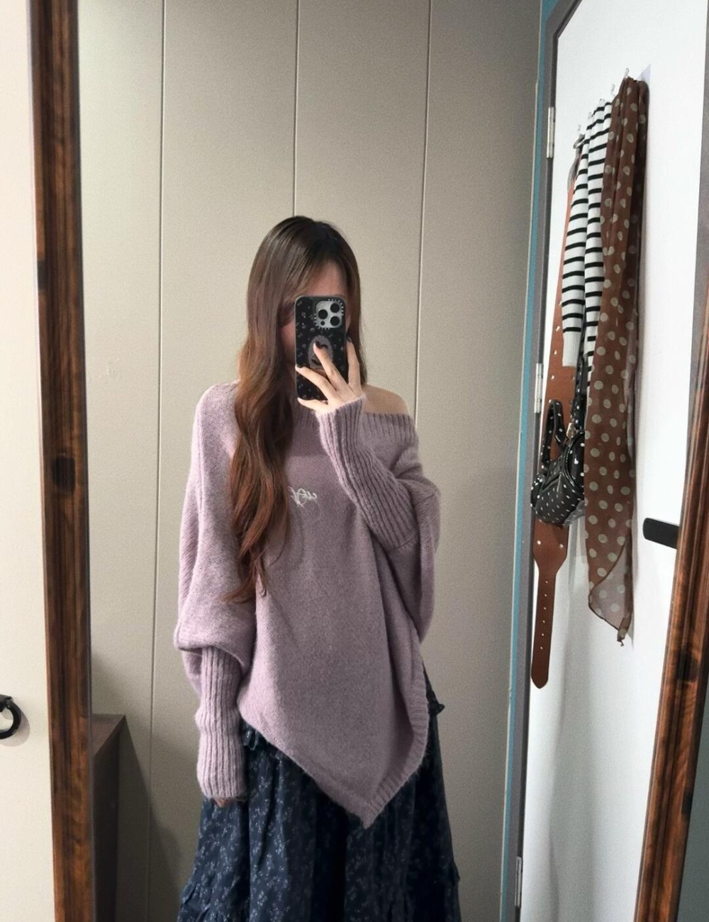 Lazy floral tops loose autumn sweater 2pcs set for women