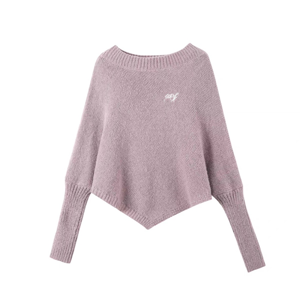 Lazy floral tops loose autumn sweater 2pcs set for women
