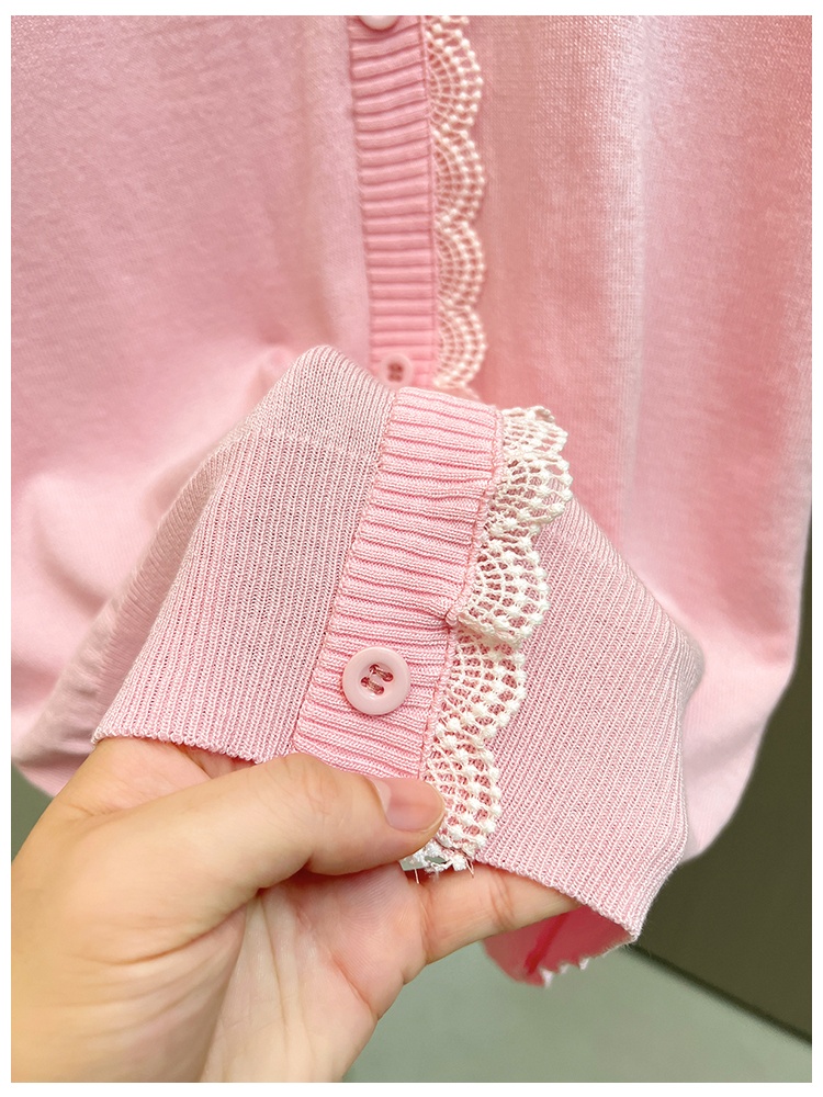 Knitted short sleeve bottoming shirt V-neck T-shirt